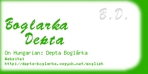 boglarka depta business card